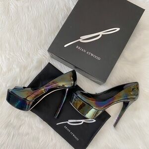 Brian Atwood Bambola patent leather iridescent stilettos, 9